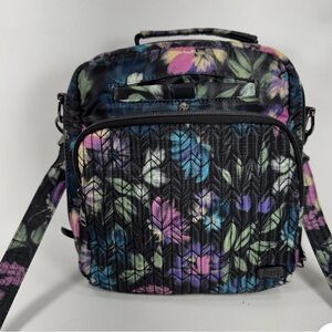 LUG Ranger Crossbody Shoulder Bag Bloom Black Floral Quilted